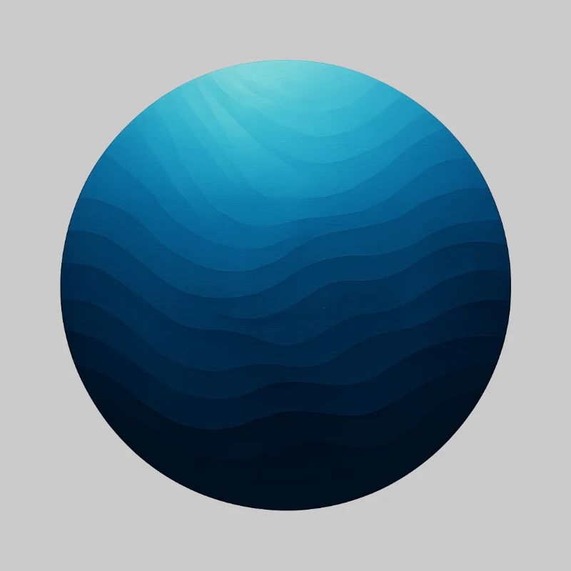 Ocean Circle in Blue Waves
