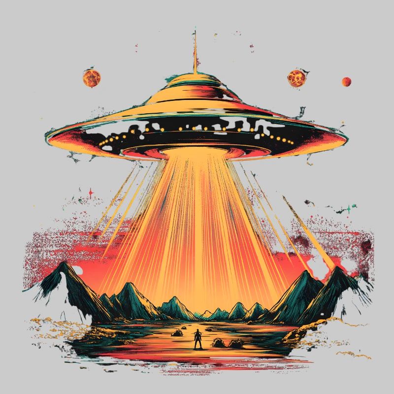 UFO arc over mountains