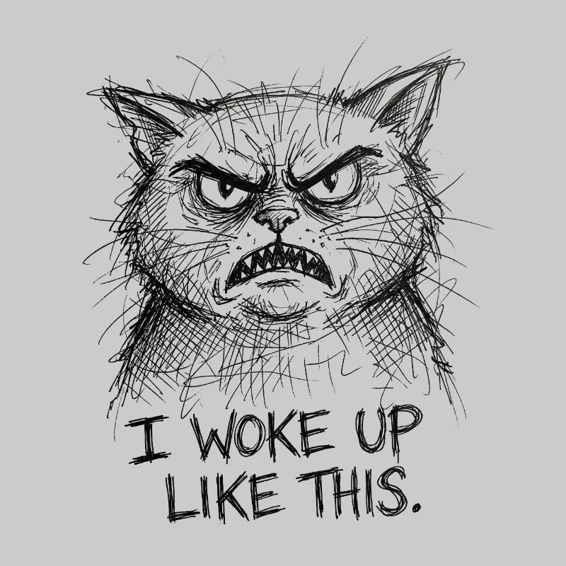 Wütige Katzen-Scribble