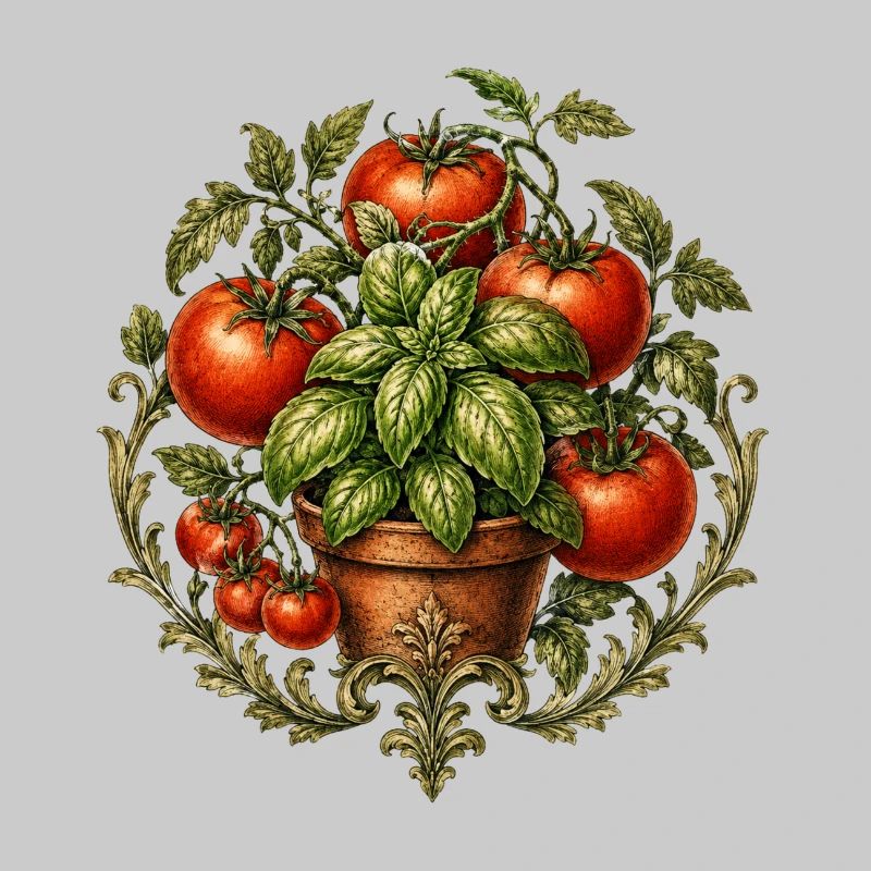 Tomates et basilic
