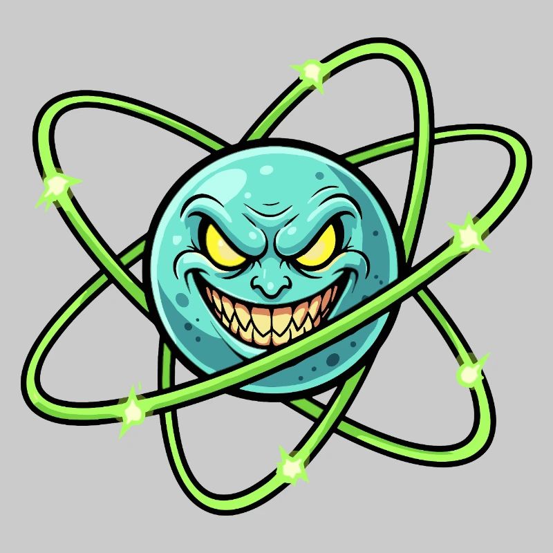 Grimmiger Mond mit Atomring