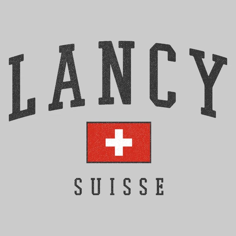 Lancy Suisse Typographie Drapeau