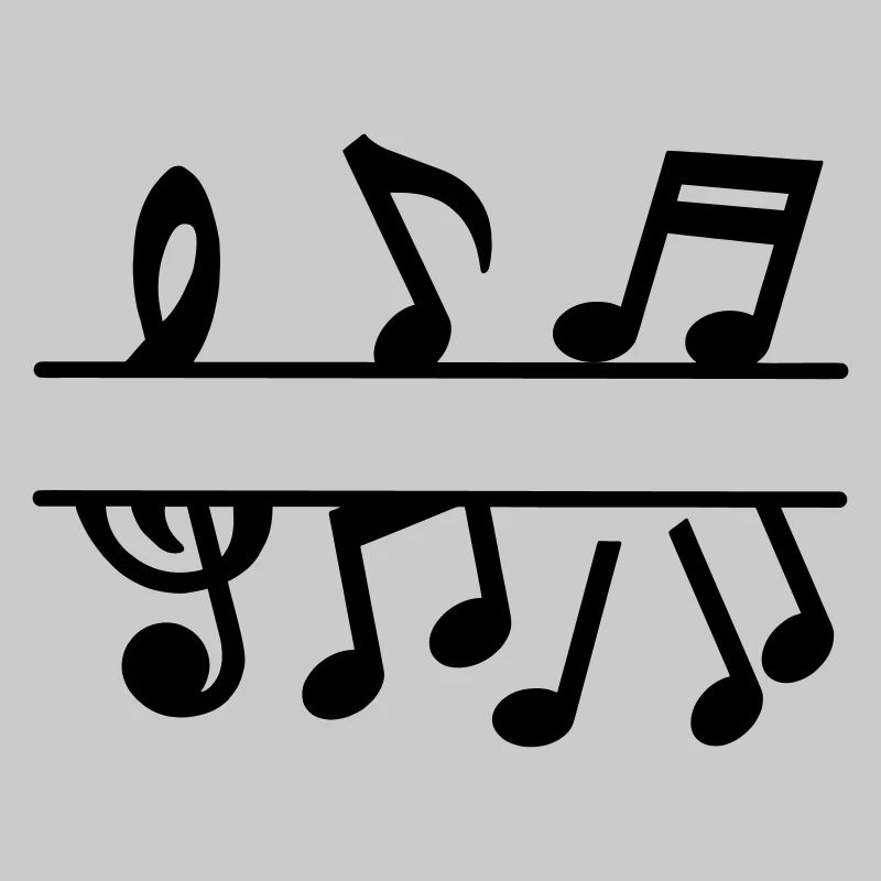 Notes de musique avec bannière de texte de clé musicale