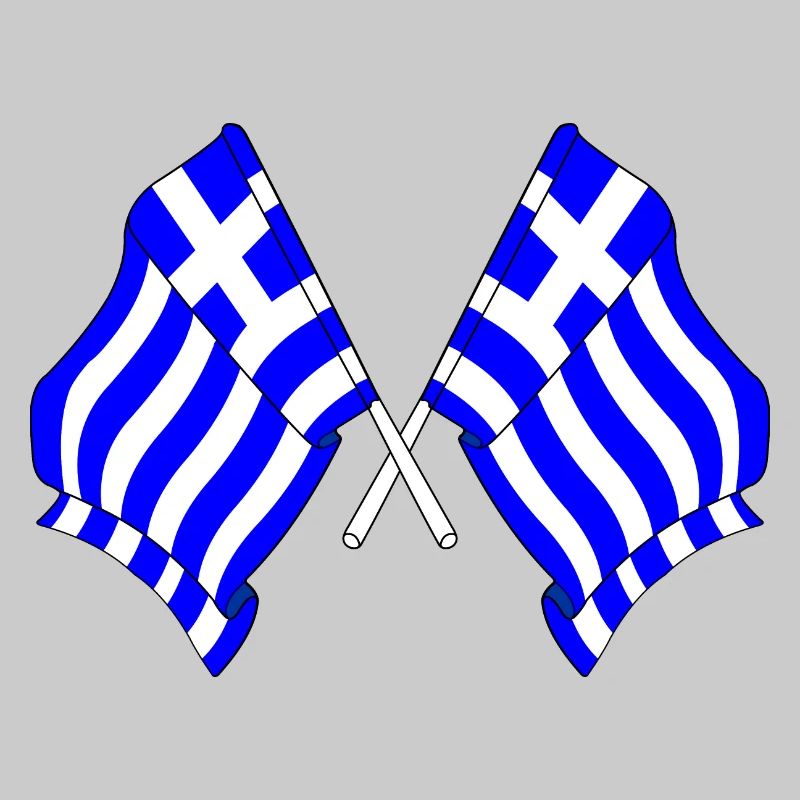 Deux drapeaux de la Grèce