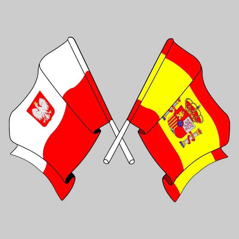 Drapeau de la Pologne, drapeau de l’Espagne