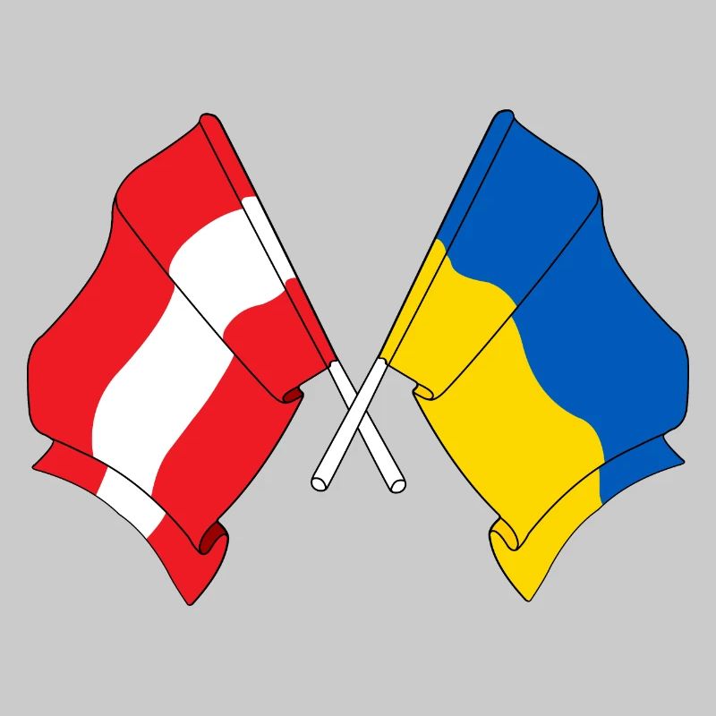 Drapeau Autriche drapeau Ukraine