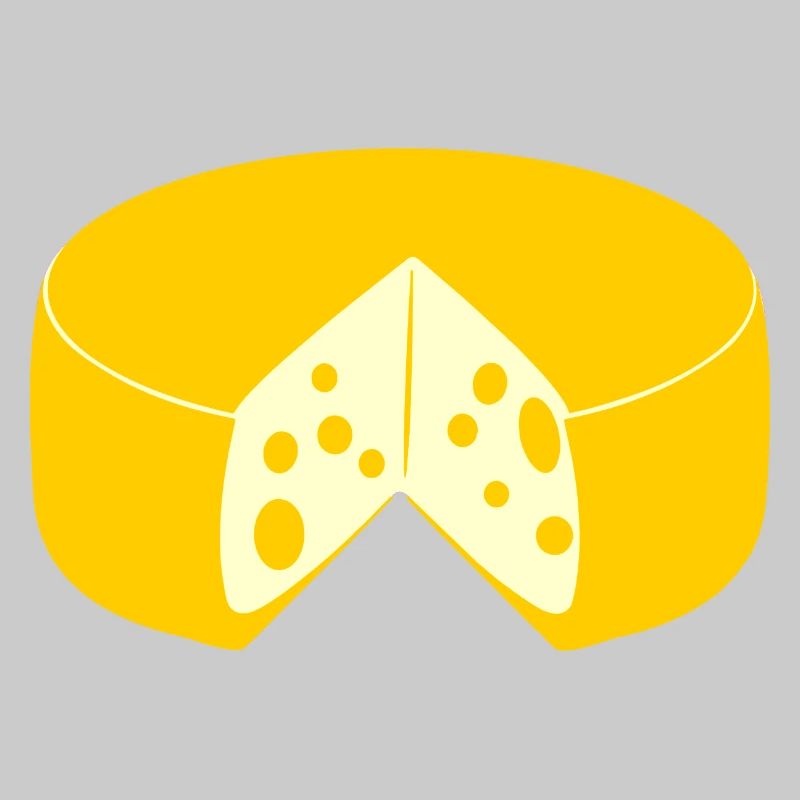 Fromage jaune doré avec pointe coupée
