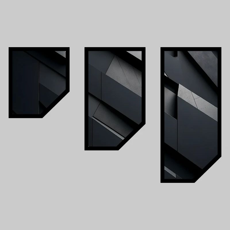 Geometric Dark Facade Pattern