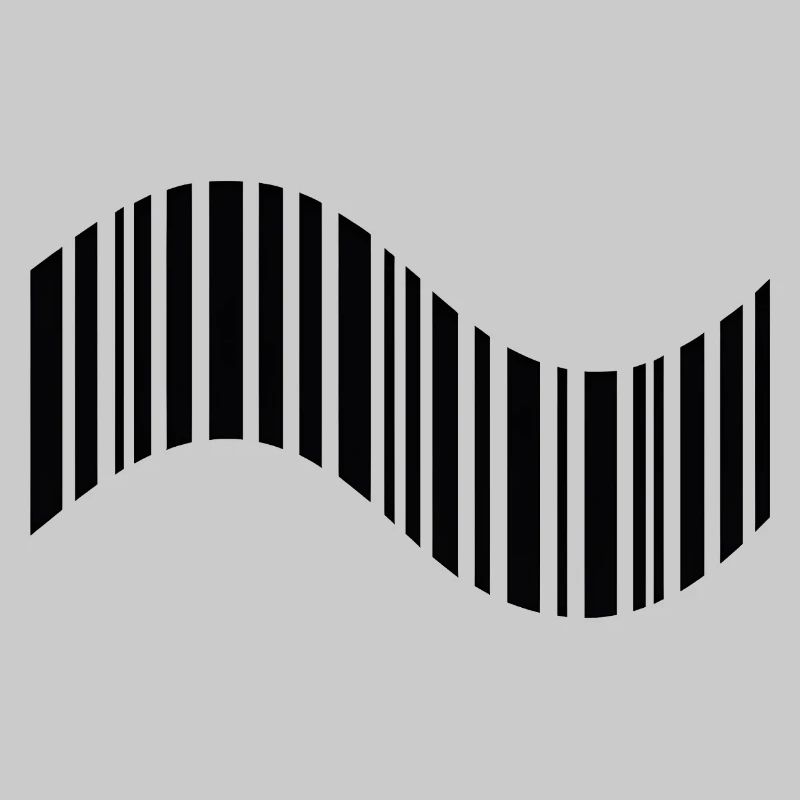 Barcode in wavy shape