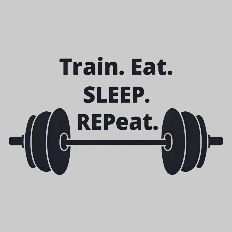 Entraîner, manger, dormir, répéter, conception motivante