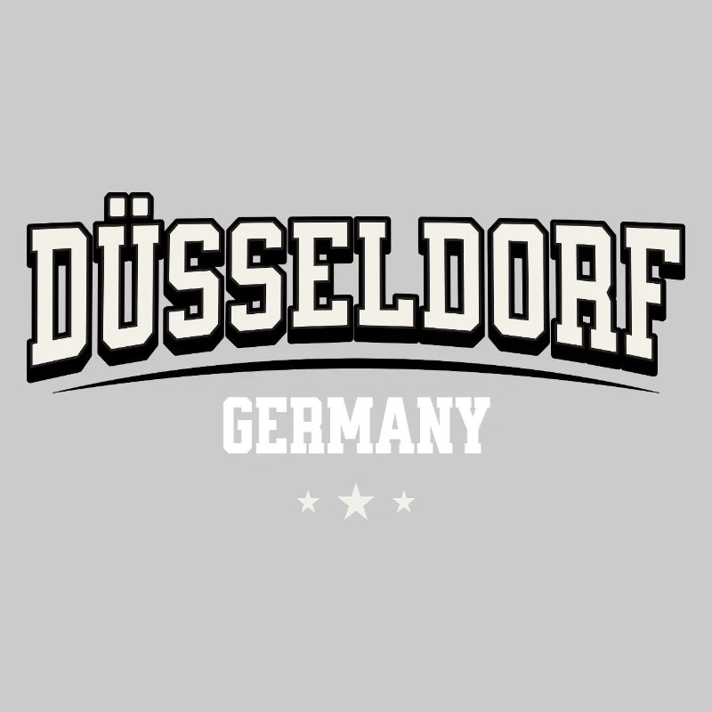 Düsseldorf Germany Blockschrift-Logo