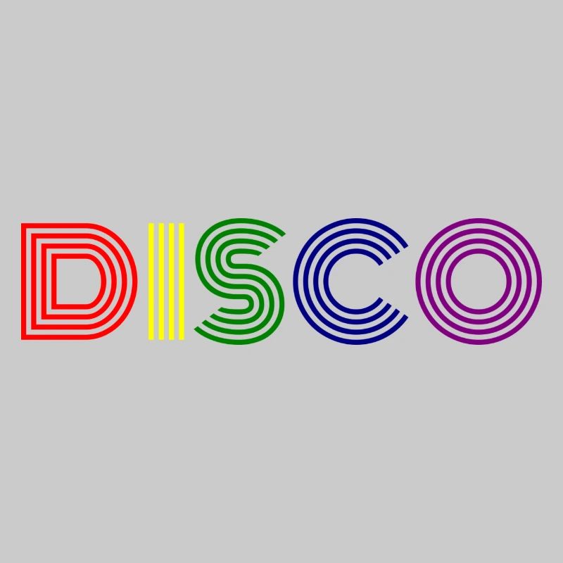 Disco Neon Stripes Retro
