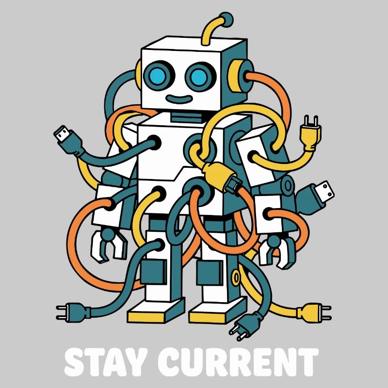 Stay Current Robot Cable Art