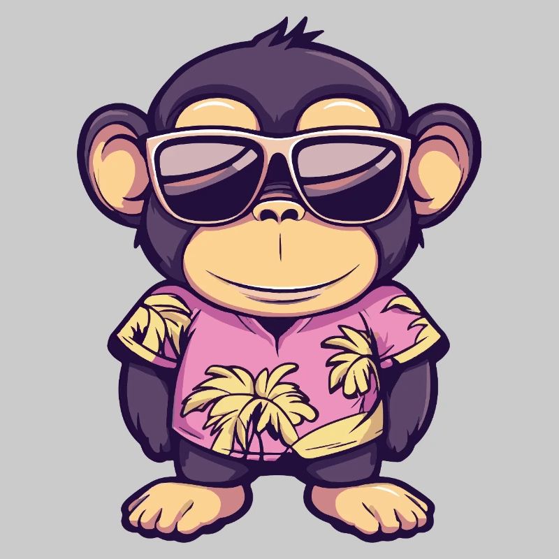 Affe Comic Lustig Sommer