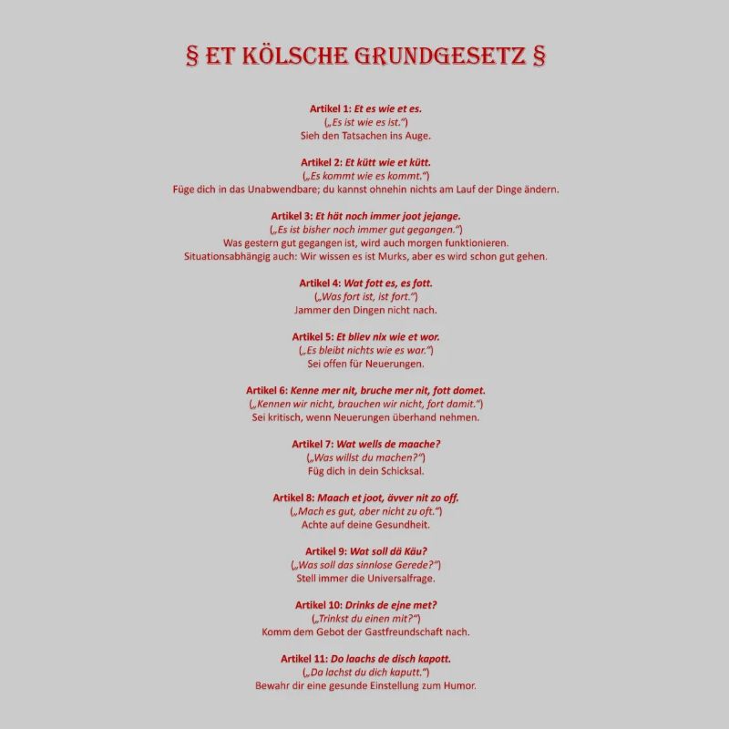 Et Kölsche Basic Law - Et Kölsche Basic Law