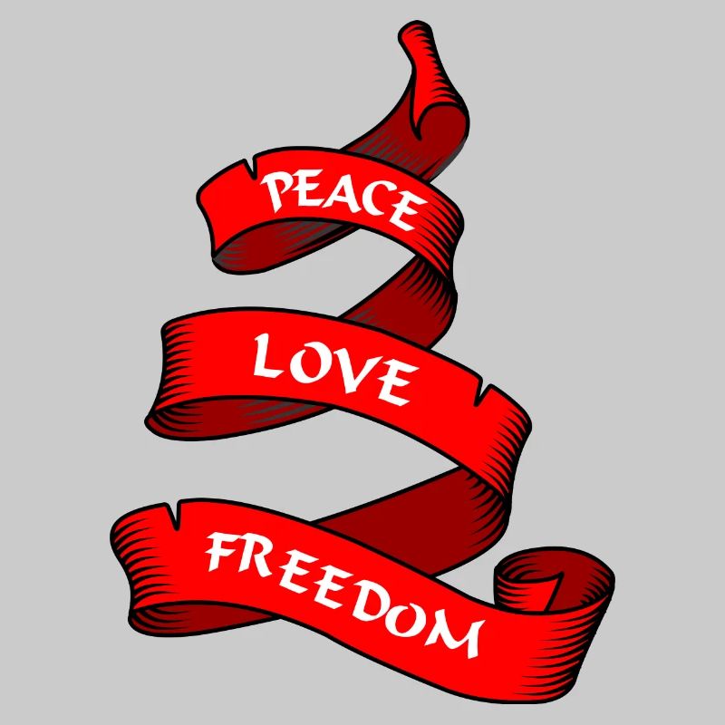 Friedensbanner oder Wimpel rot