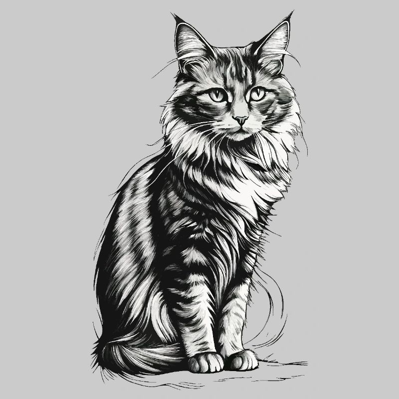 Edle Katze sitzend