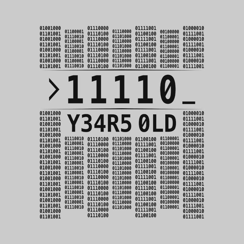 11110 ANS CODE BINAIRE D’ORDINATEUR 30E ANNIVERSAIRE