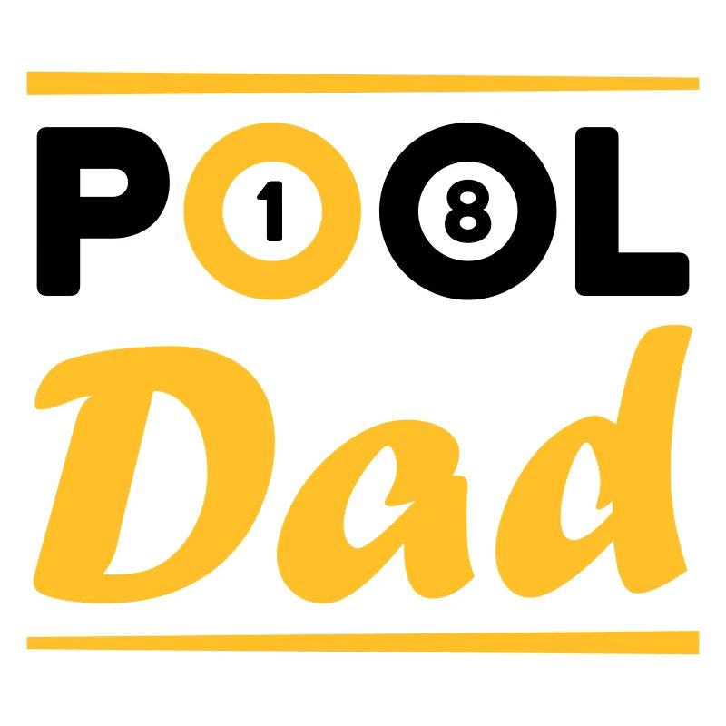 Pool dad (boules de billard 1 et 8, queues de billard)