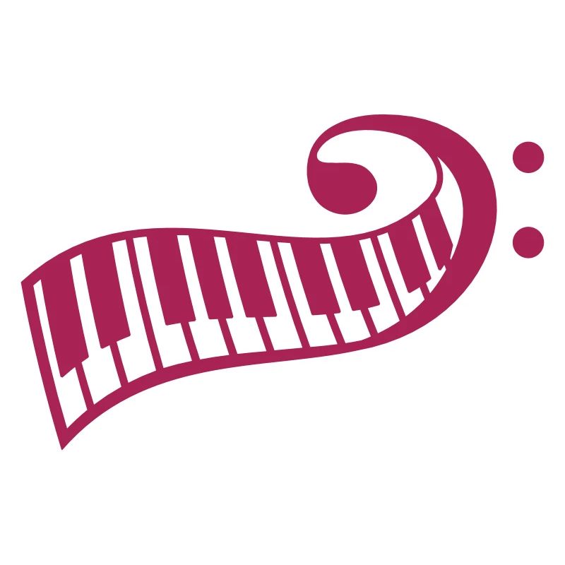 Touches de piano Touche de basse Clavier de symbole de basse
