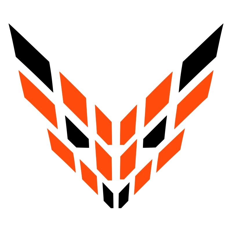 Renard roux Logo abstrait Cool Evil Eye