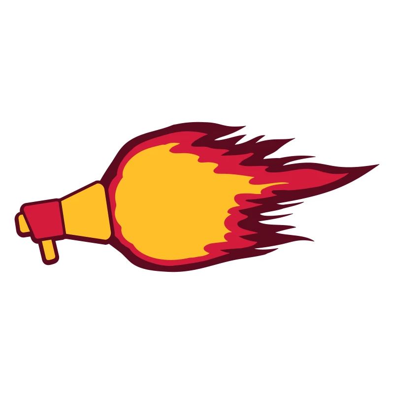 Fire Flame Megaphone Symbol