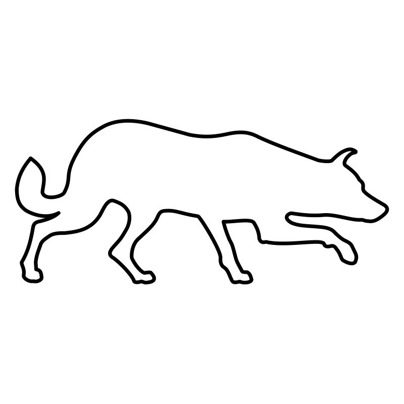 Herding dog silhouette