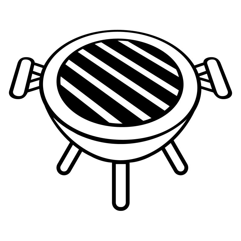 Small round charcoal grill barbecue