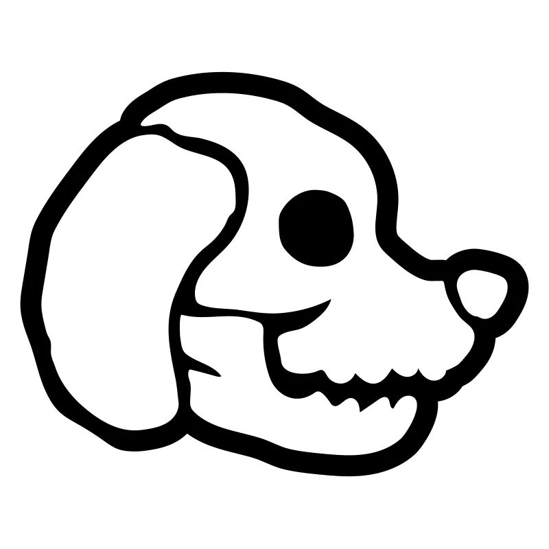 Skull Dog Halloween Skeleton