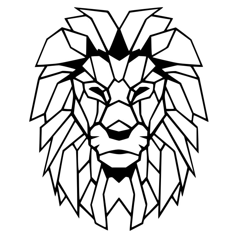 Lion polygon drawing