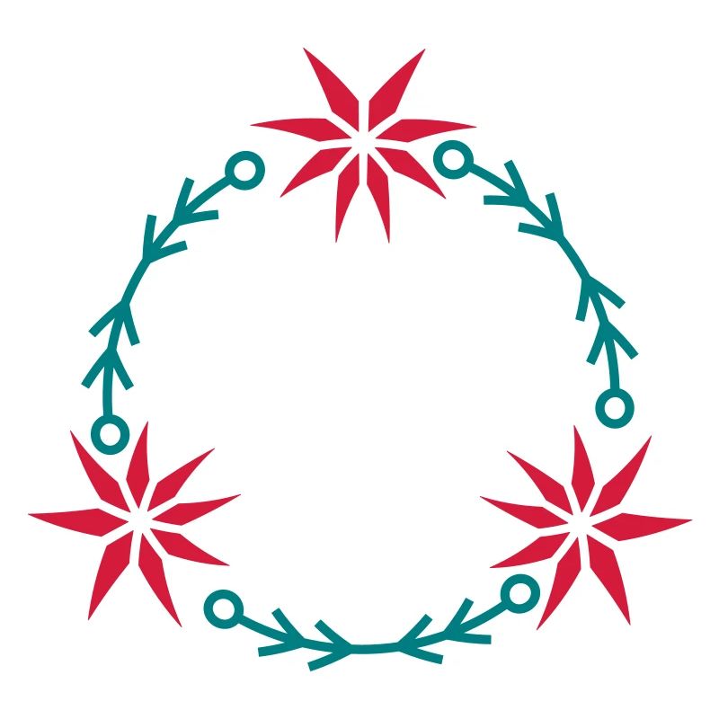 Weihnachtskranz aus Weihnachtsstern