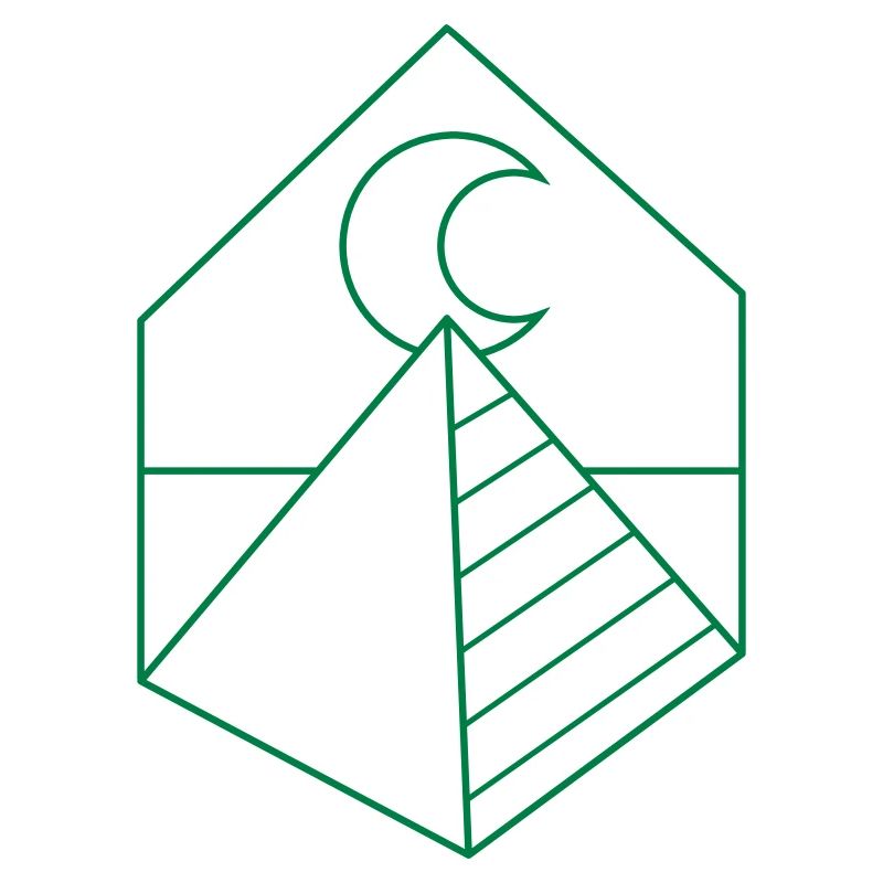 BOHO pyramid on the moon