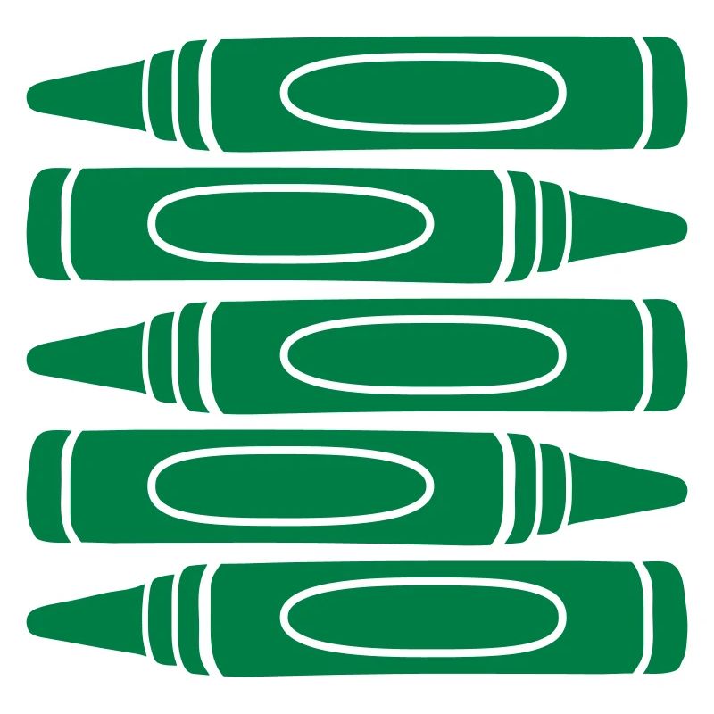 Crayons de cire verte design cool