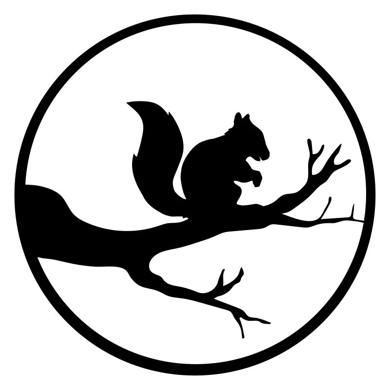 round moon circle night shadow branch black eichhoe