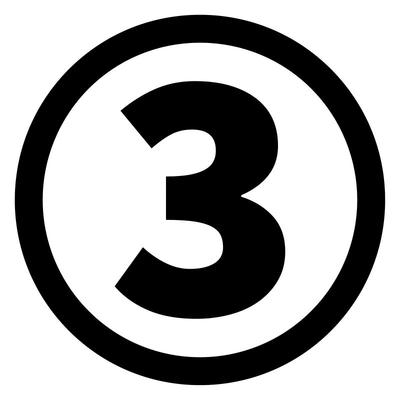 number three numéro trois