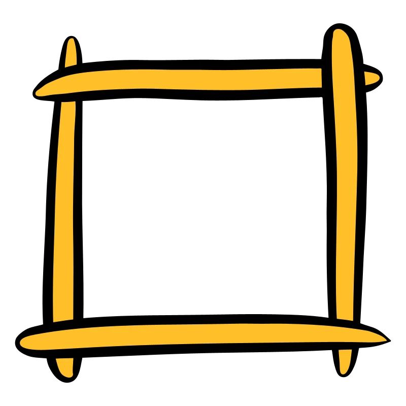 Decorative wooden frame / picture frame. Template.