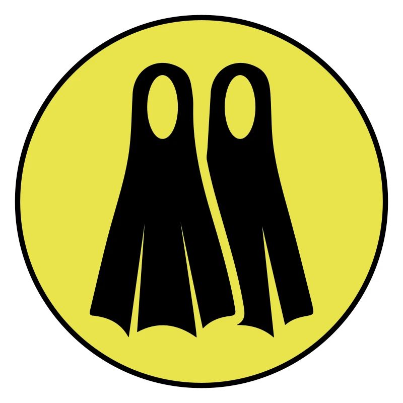 Cercle de nageoires de plongée