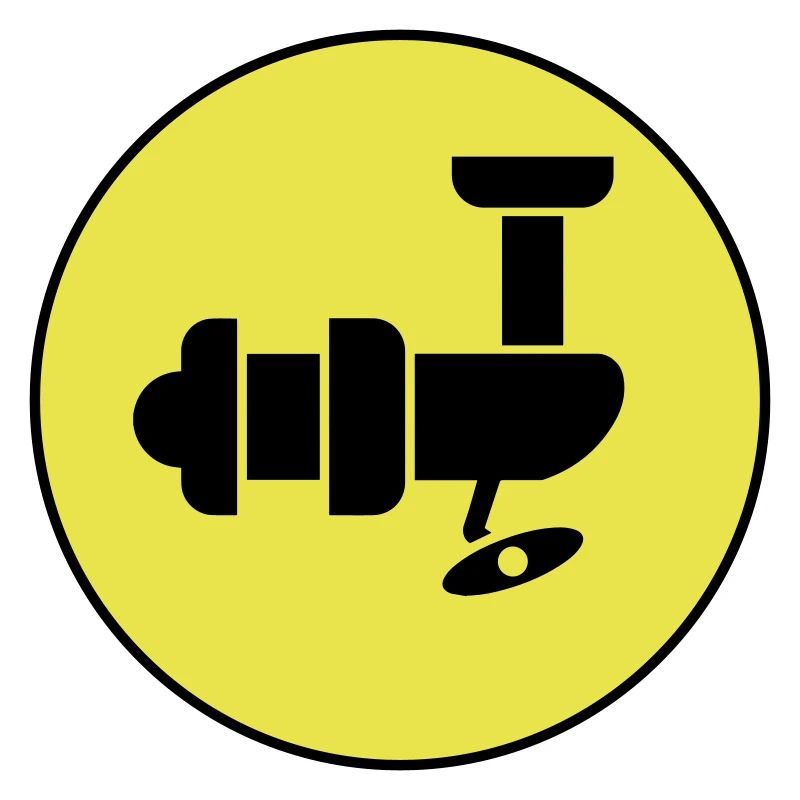 Cercle symbole de moulinet de pêche