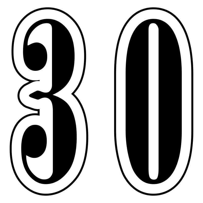 30 Number symbol