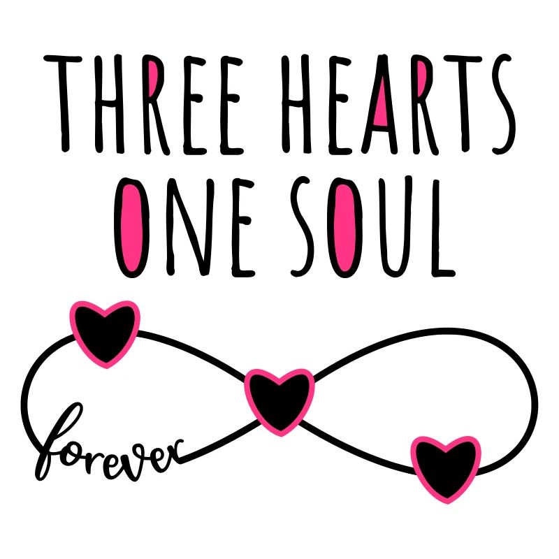 3 cœurs âme Infinity pour toujours pour trois amis