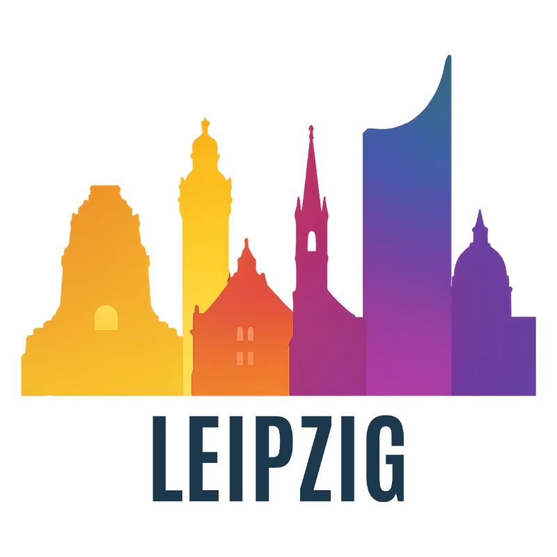 Leipzig Skyline Gradient