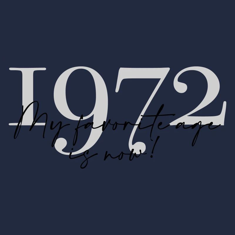 Vintage Jahreszahl 1972 Script