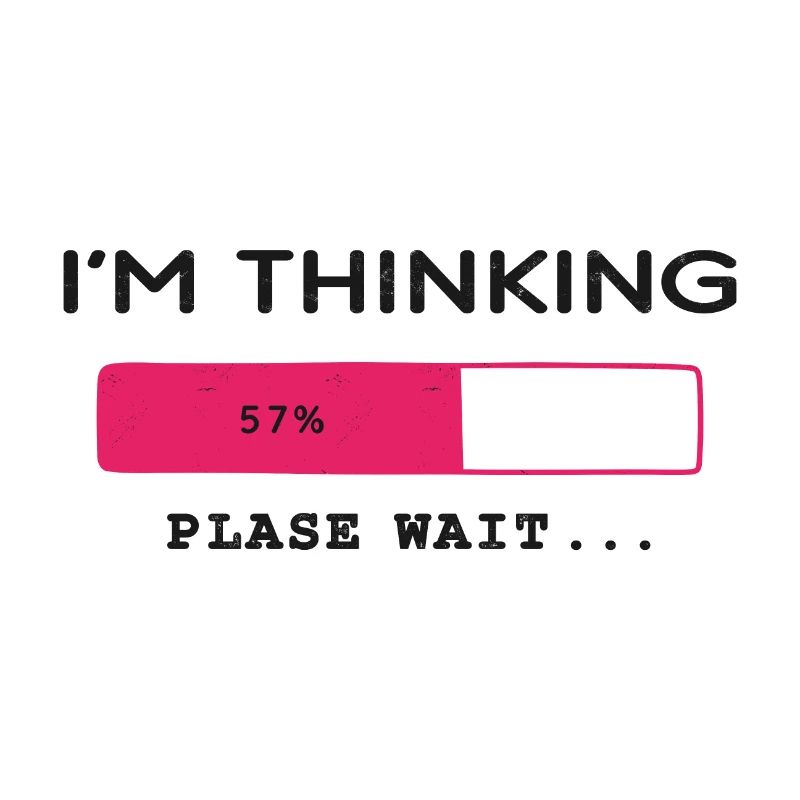 I'm thinking, please wait, Progress bar