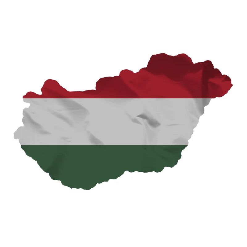 Drapeau de la Hongrie en forme de pays
