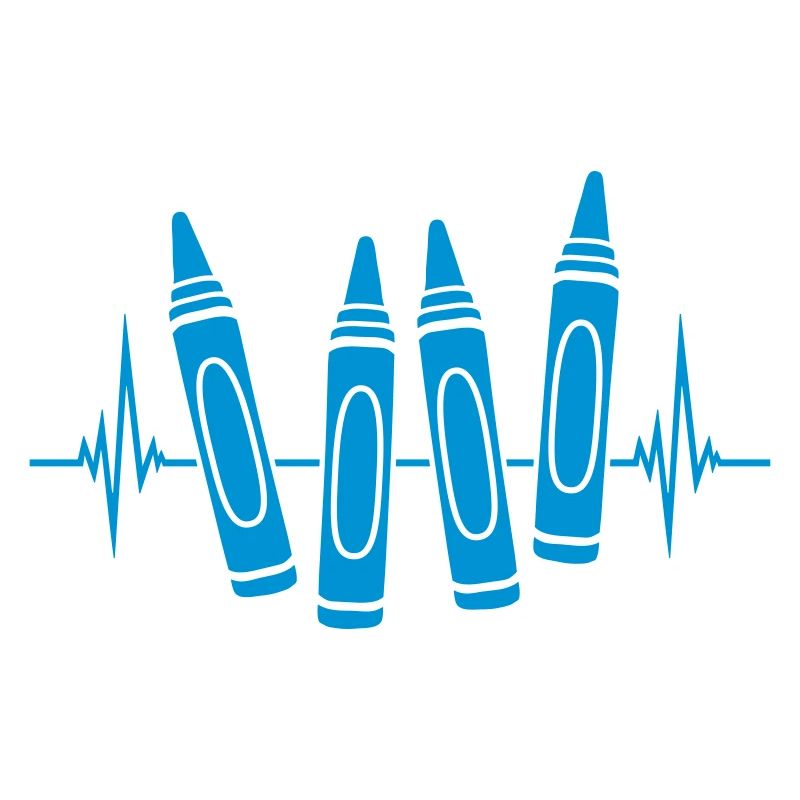 Pulse colorful wax crayons frequency