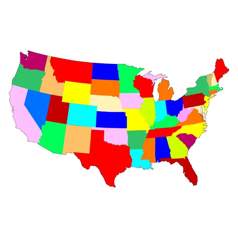 Carte patchwork des États-Unis