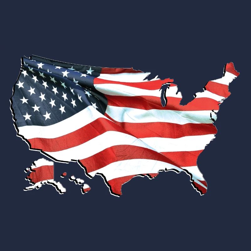 USA | echte Flagge | Flag Map