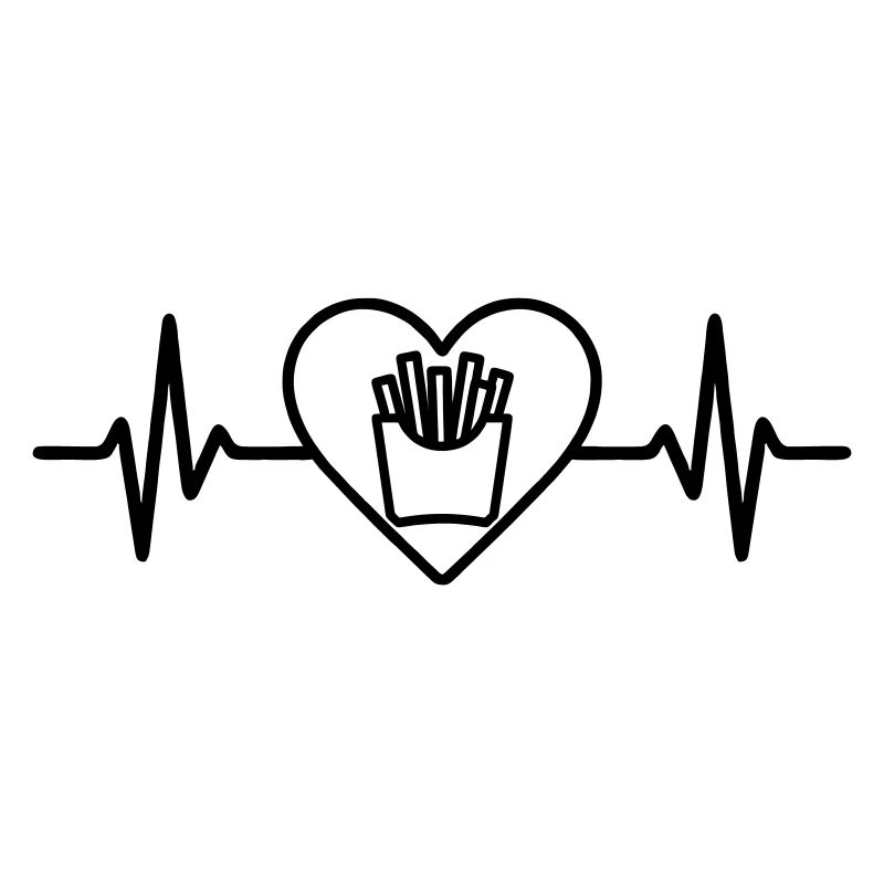 Frites Coeur Restauration rapide Collation