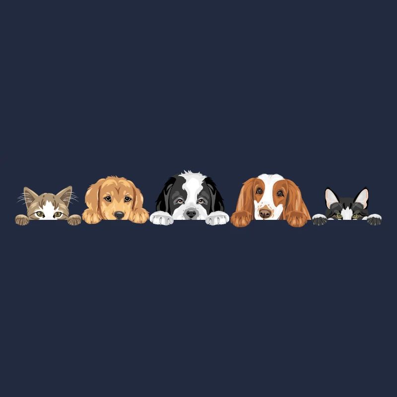 Chiens et chats mignons