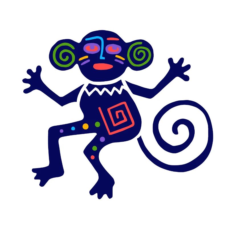 Ancient Mexican Symbol, Monkey, Monkey